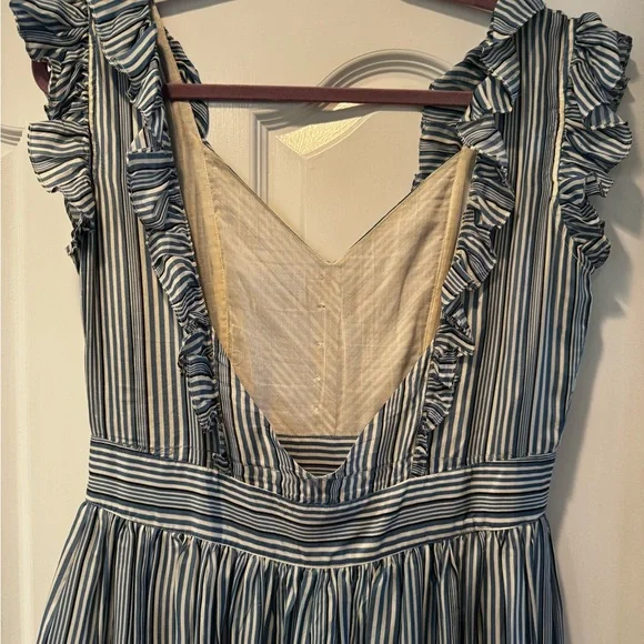Carolina K Blue Striped Maxi Dress - Picture 5 of 9